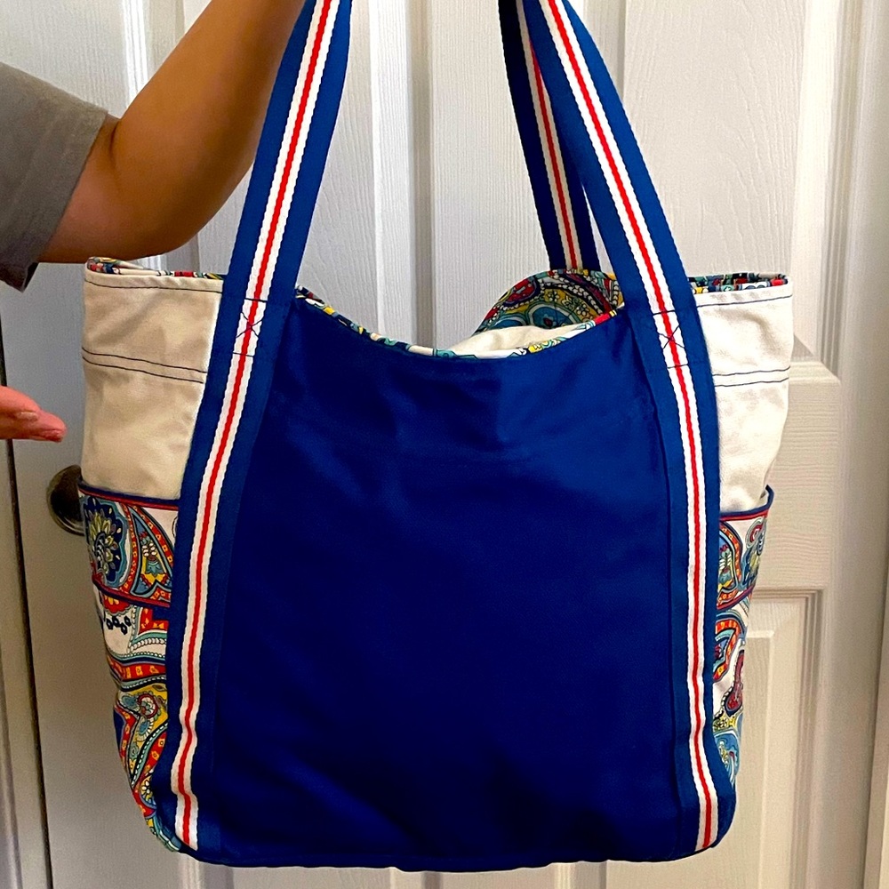 Vera Bradley marine paisely canvas tote bag